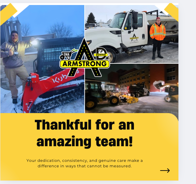 Recognizing snow removal crews as essential workers who keep access open.